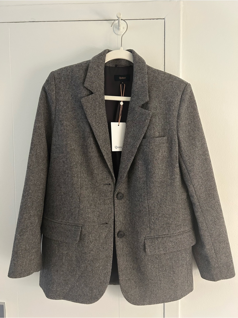 Quince Women’s Oversize Herringbone Wool-Blend Blazer